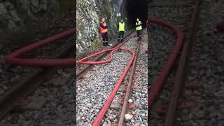 Pokaz działania HOSE-PULL na torowisku