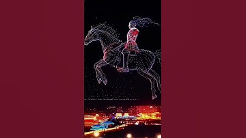 Experience the magic of the sky with this breathtaking Drone Show  #drone #dronelightshow #droneshow