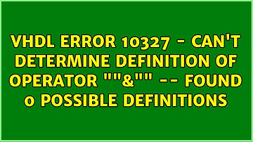 Vhdl error 10327 - can