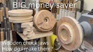 Woodturning. BIG money saver. How I make my wooden chuck jaws