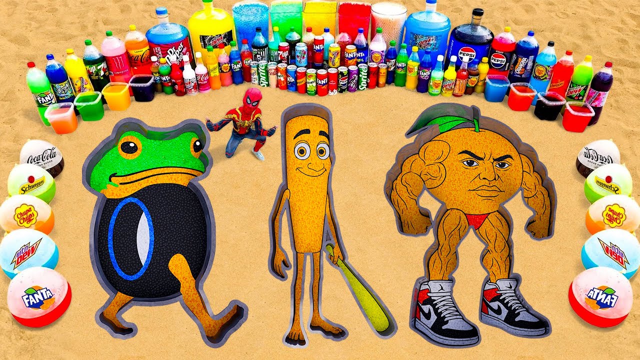 Experiment: Boneca Ambalabu vs Tung Tung Sahur vs Udin Din Dun Eruption from Cola and Soda vs Mentos