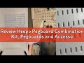Review Keepo Pegboard Combination Kit, Pegboards and Accessories Modular Hanging for Wall Organizer,