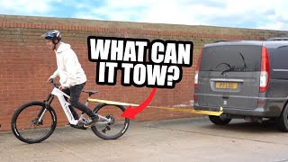 HOW MUCH WEIGHT CAN AN E-BIKE HANDLE? - MTB TOW CHALLENGE! by Sam Pilgrim 162,501 views 2 months ago 10 minutes, 20 seconds