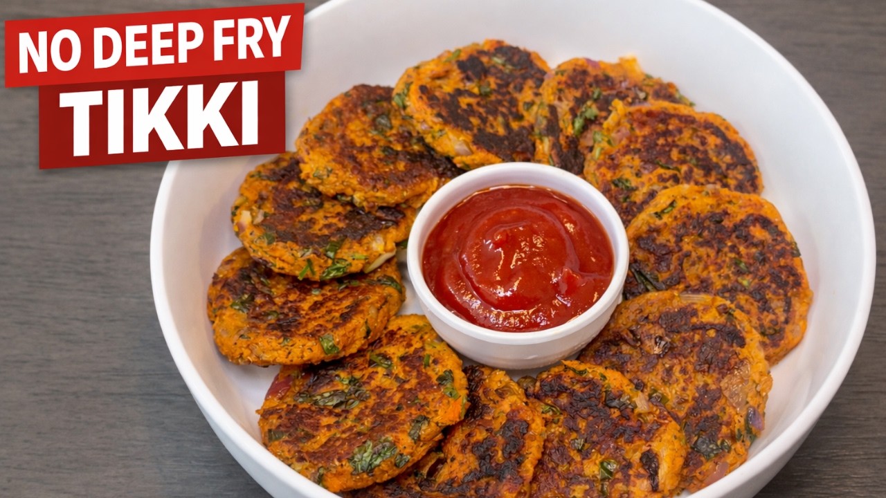 Sweet Potato Tikki | Easy Healthy Snack (No Deep Fry)