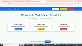 Med Connect Scheduler project |cs619 prototype phase| cs619 prototype phase viva preparation |