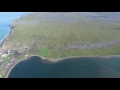 Дрон летает над Уэленом на Чукотском полуострове