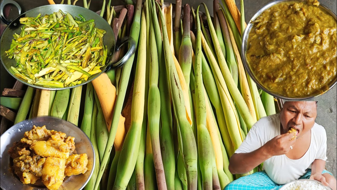 TASO BIBAR NA GWRANJWNG!!Chicken Potato Fry🔥Taro Flower With Dry Baby Fish💥Bodo Village Cooking