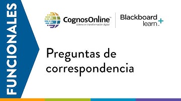 Blackboard Learn Ultra | Preguntas de correspondencia