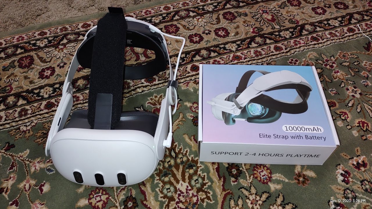 Meta quest 3 my steam link set up and elite head strap with battery