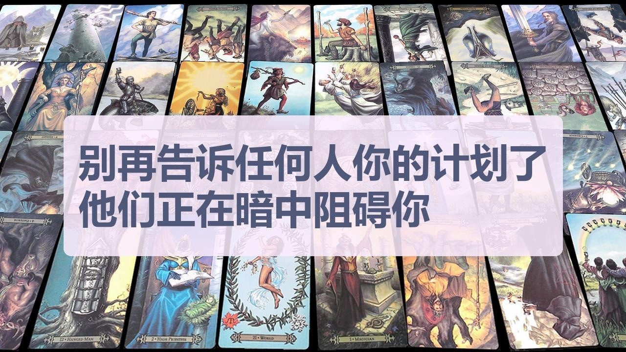 Tarot✨别再告诉任何人你的计划了，他们正在暗中阻碍你