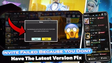 Invite failed because you do not have the latest version bgmi fix
