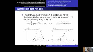 Simulation Modeling 38 Generating Normal Random Variates