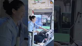 Happy Girl Bus Driver