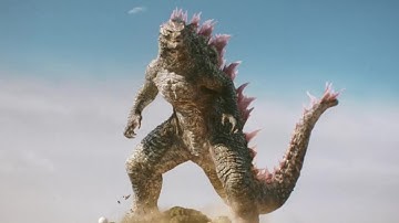 Godzilla Jumps off the Cliff Scene  -  Godzilla X Kong  The New Empire