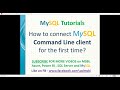 MySQL Tutorials | How to connect MySQL using Command Line