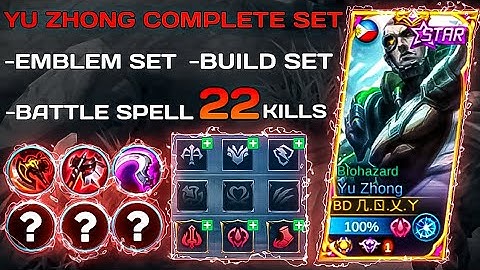 YU ZHONG TOP GLOBAL EMBLEM AND BUILD AUTOWIN 2021 | 1 HIT EVERYTHING | MLBB
