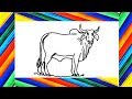 Como dibujar un toro paso a paso /  How to draw a bull