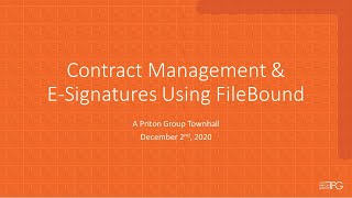 Contract Management & E-Signature Through FileBound