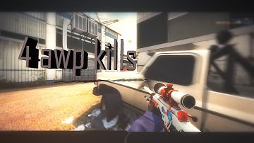 4 fast AWP kills on cache in CSGO (cache; faceit )