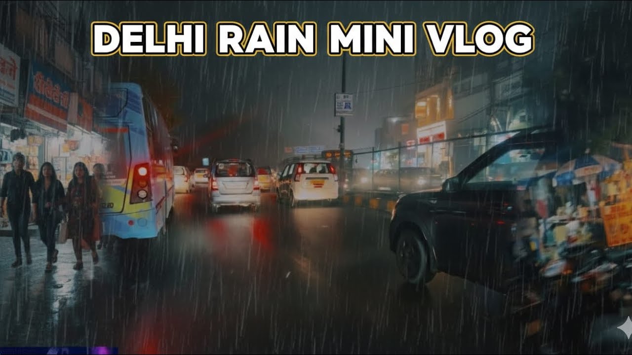 Delhi Winter Rain: A Cinematic Mood ☕️🌧️ || 