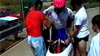 Unedited footage of 24 hour and 1,000 km cycling world records (1993)