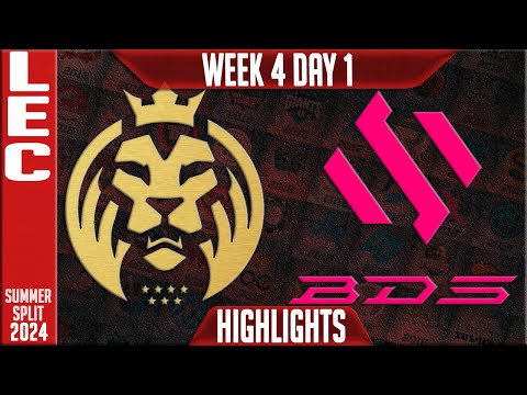 MDK vs BDS Highlights | LEC W4D1 Summer 2024 | MAD Lions KOI vs Team BDS Week 4 Day 1