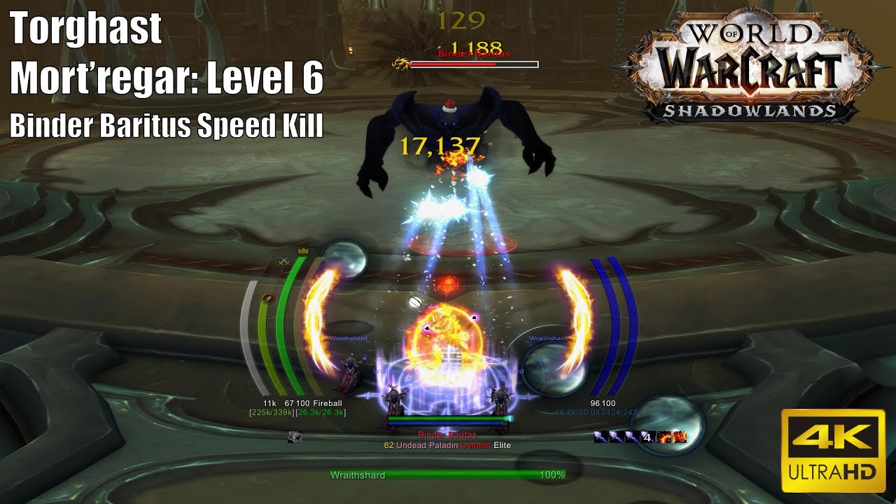 World of Warcraft Torghast: Mort'regar [Layer 6] Binder Baritus Vs. Wraith the Moderate Mage [4K60]