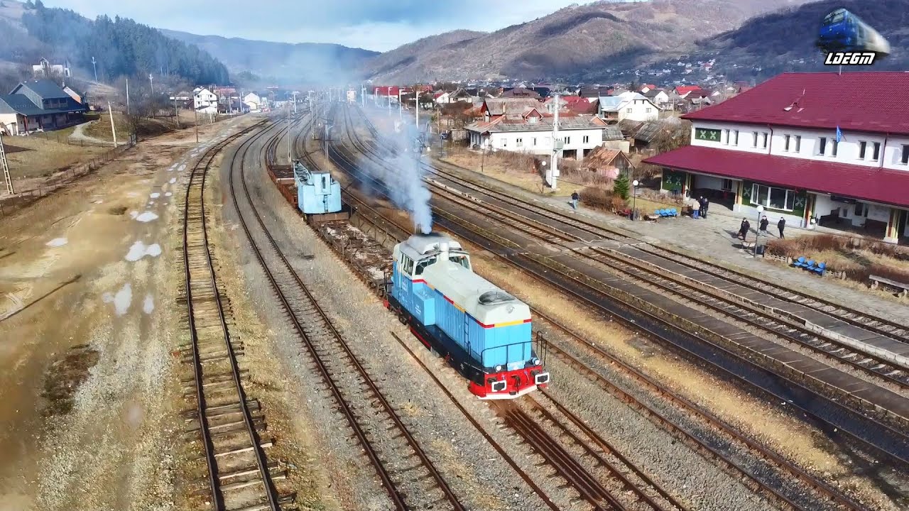 🚂🚁🚆Trenuri Surprinse cu Drona în Gara Vișeu de Jos - 14 & 27 Martie 2025
