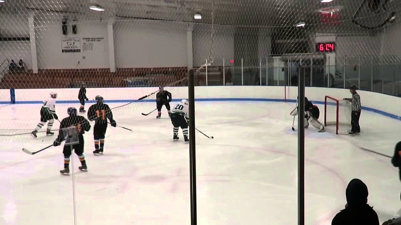 Marcus Beam scores on senior night for Greenfield hockey