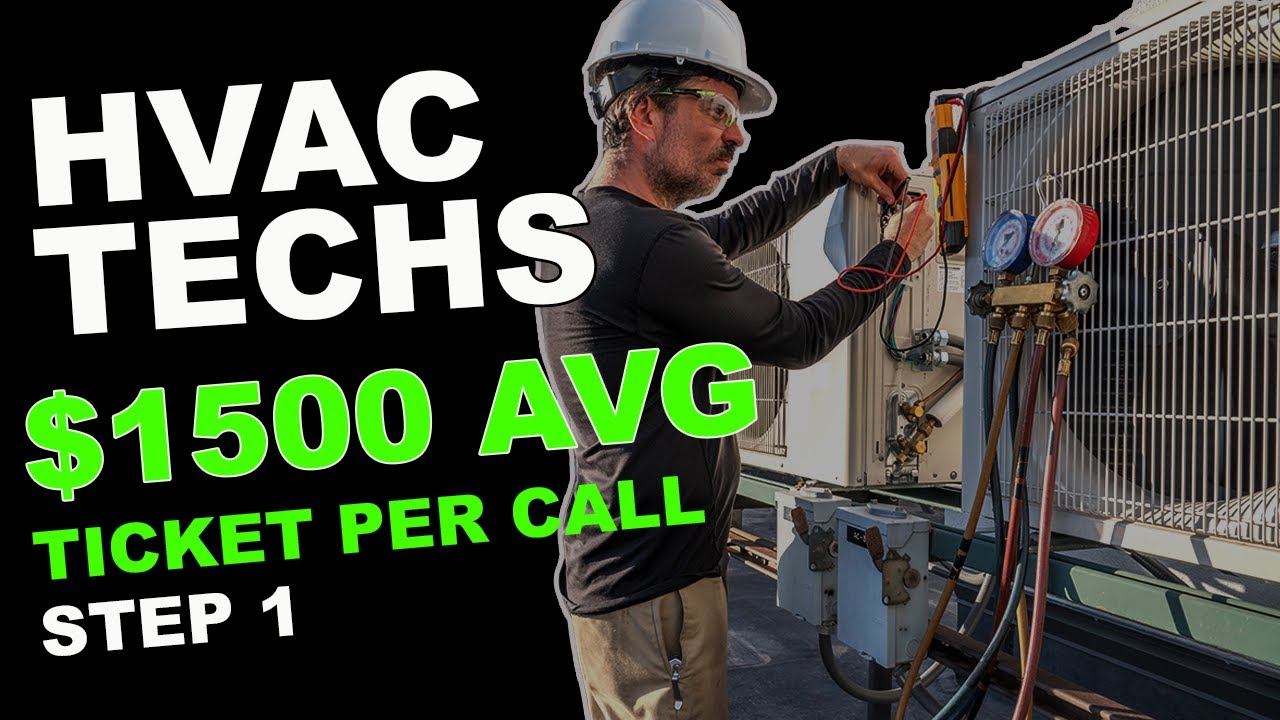 HVAC TECHS / DOUBLE YOUR PAY! (Tech process step 1)