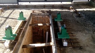 напольный стапель монтаж и подготовка к заливке бетона