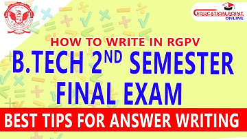 How to Write in RGPV B.Tech 2nd Semester Final Exam | Best Tips for Answer Writing