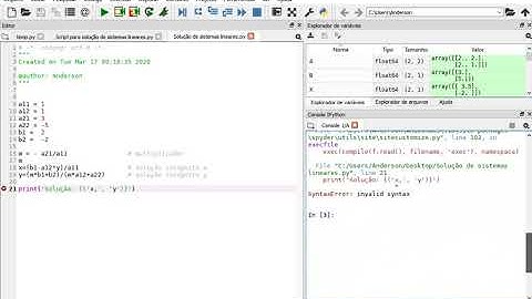 5 Solução de sistemas lineares método do escalonamento no Python
