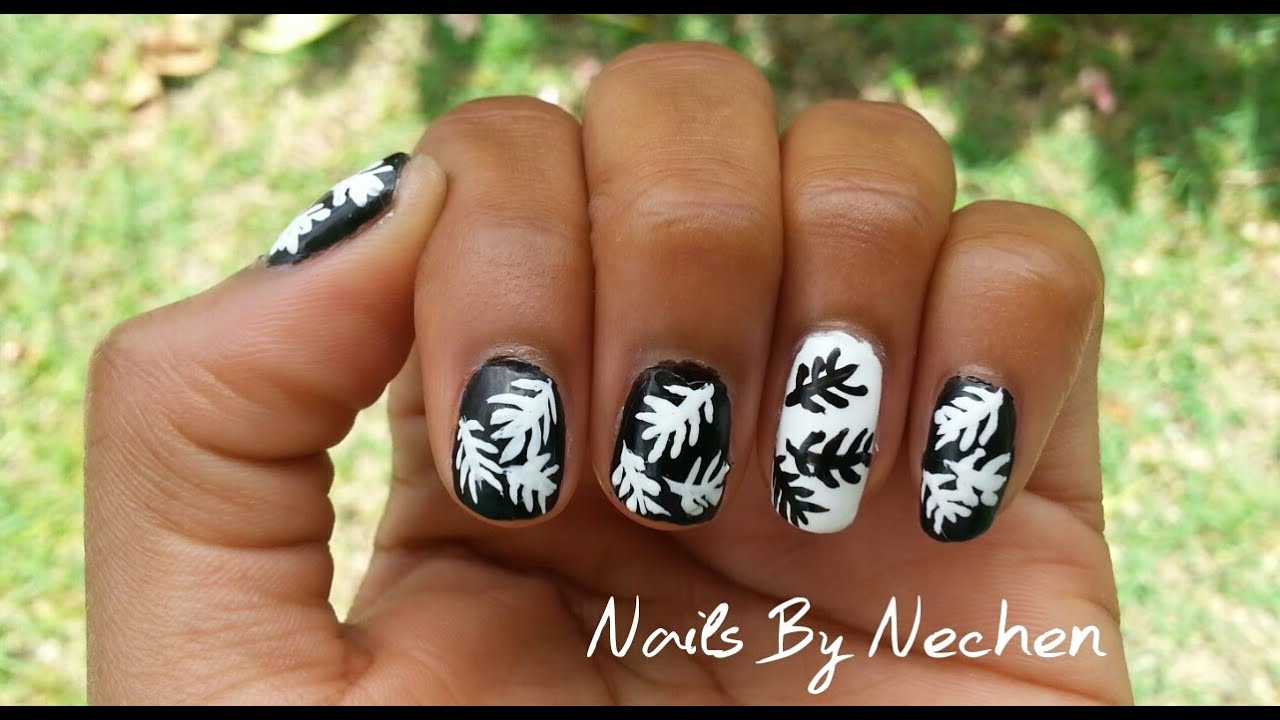 1. "Easy Black and White Nail Art Tutorial" - wide 5