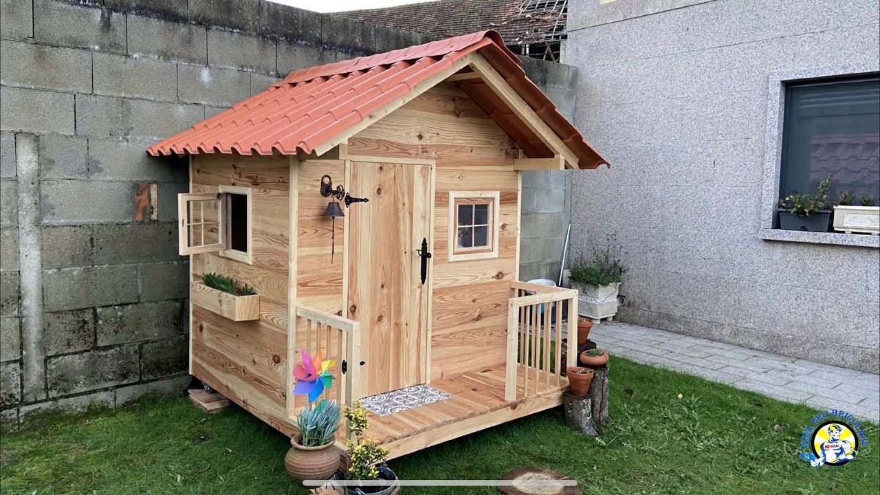 casita infantil de madera #ismapro #makersespaña #wood #maker #diy  #bricolaje #casademadeira 