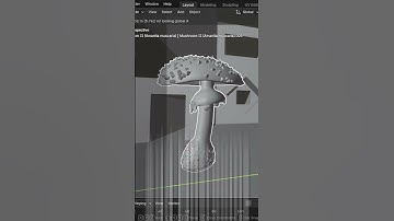 Building A Surreal Mushroom Poolroom In Blender (Timelapse) #shorts #blender #poolrooms