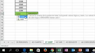 41   VARP   EXCEL