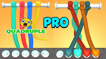 Tangle Master 3D - Level 79-100 Amazing Quadruple Solutions Gameplay Walkthrough PRO (Android, iOS)