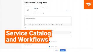 SolarWinds Service Desk Onboarding - 5. Service Catalog and Workflows (The New Hire Example)