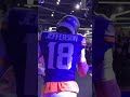 Justin Jefferson running out for warmups