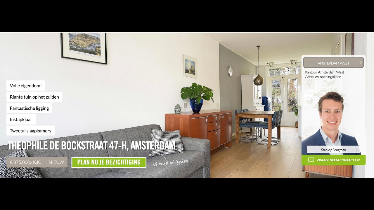 Te Koop: Theophile De Bockstraat 47-H, Amsterdam - Hoekstra En Van Eck  Makelaars - Méér Makelaar - Youtube