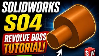 SolidWorks Tutorial S04 🔥 Revolve Boss/Base Made Easy for Beginners