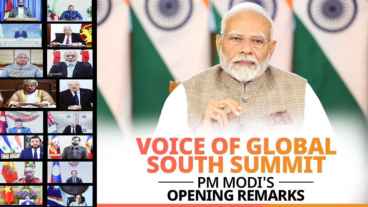 PM Modi Live: Opening remarks at Voice of Global South Summit - YouTube