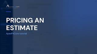How to Price an Estimate in ApexPitCore