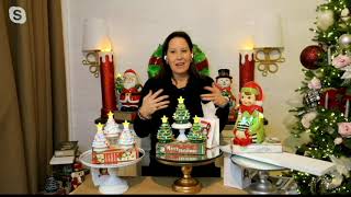 Mr. Christmas Set of 3 Mini Nostalgic Ceramic Christmas Trees on QVC