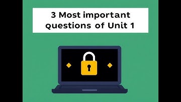 3 Most Important Questions of Unit 1 | Information Security Exam Prep Live