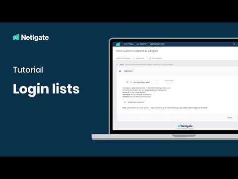 Login lists | Netigate