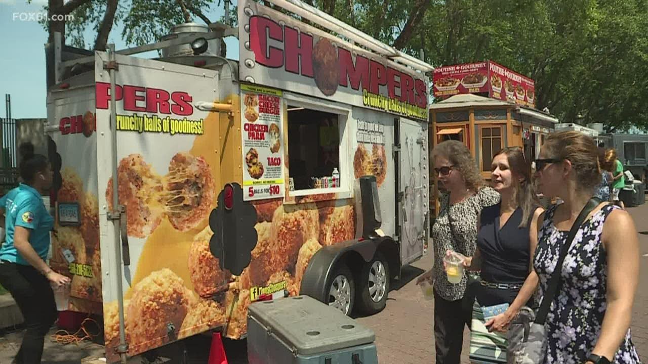 Sun shines down on the first day of the Riverfront Food Truck Festival
