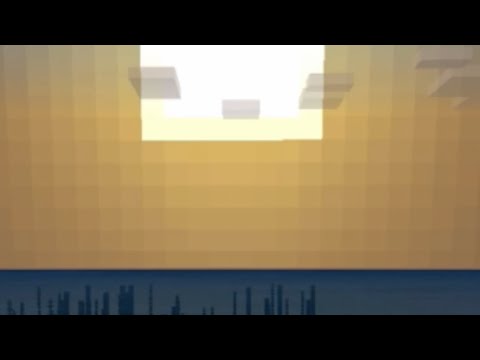 Time lapse of the sun setting over the ocean (minecraft)