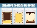 🍫CHOCOLATES | Creative design ideas using Microsoft Word for Projects | Charlz Arts